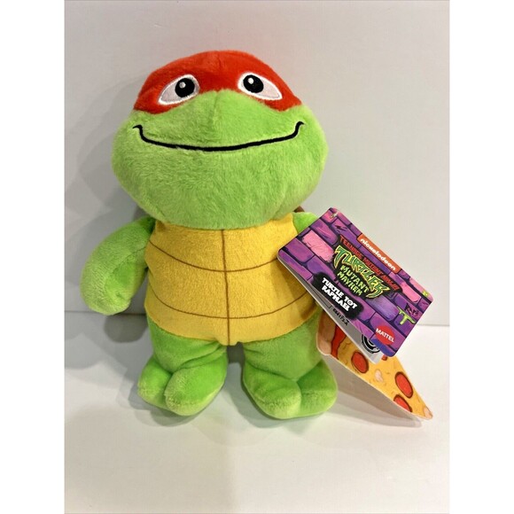 Teenage Mutant Ninja Turtles Turtle Tot Raphael 7” Plush Pizza Mutant Mayhem NWT - Picture 1 of 9